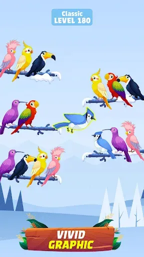 Скриншот 5 — Bird Sort - Color Birds Game