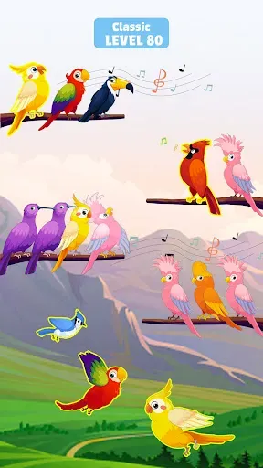 Скриншот 7 — Bird Sort - Color Birds Game