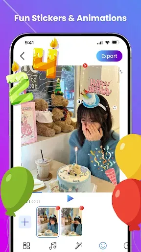 Скриншот 2 — Birthday Video Maker With Song