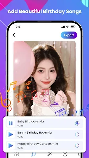 Скриншот 3 — Birthday Video Maker With Song
