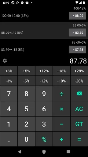Скриншот 1 — Calculator - Tax, VAT and GST