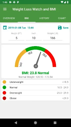 Скриншот 6 — Pedometer and Weight Tracker
