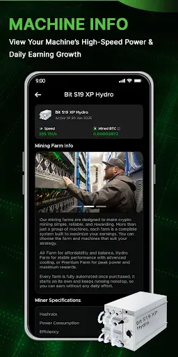 Скриншот 5 — BitCloudFarm Miner, BTC Mining