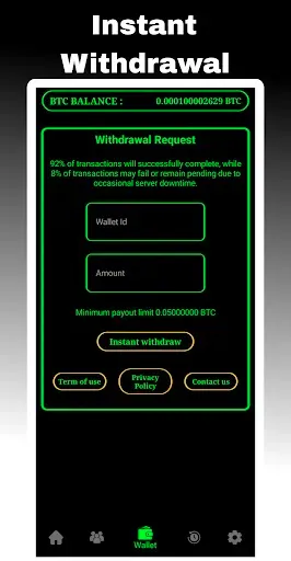 Скриншот 4 — Giga Miner-Bitcoin Miner Cloud