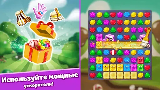 Скриншот 2 — Lollipop & Marshmallow Match3