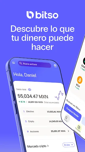 Скриншот 1 — Bitso: Ahorra e Invierte fácil