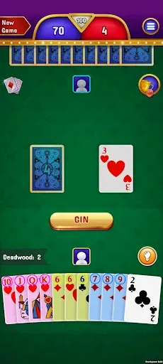 Скриншот 1 — Gin Rummy - Classic Card Game