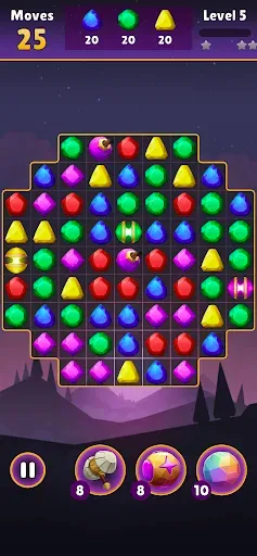 Скриншот 1 — Magic Match3 - Jewel Quest
