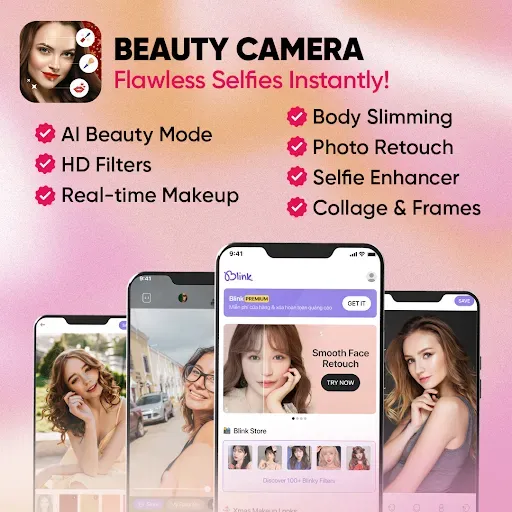 Скриншот 1 — Blink Beauty Cam: Photo Makeup