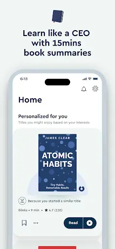Скриншот 1 — Blinkist: Book Summaries Daily