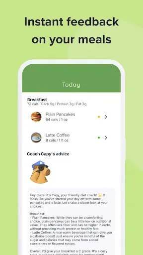 Скриншот 3 — Capy Diet: Fun Calorie Tracker