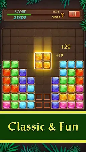 Скриншот 4 — Block Puzzle - Мир Драгоценнос