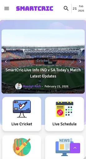 Скриншот 1 — SmartCric Live Cricket HD 2026