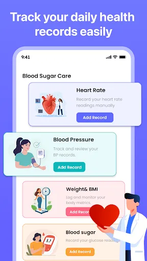 Скриншот 1 — Blood Sugar & Pressure Tracker