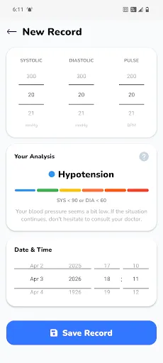 Скриншот 4 — Blood Sugar & BP Tracker