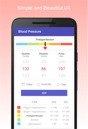 Скриншот 1 — Blood Pressure Diary