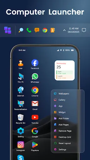 Скриншот 2 — Launcher for Desktop Look