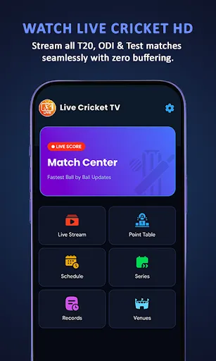 Скриншот 1 — Live Cricket TV HD Streaming