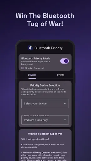 Скриншот 1 — Bluetooth Priority