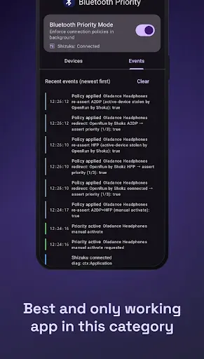 Скриншот 2 — Bluetooth Priority