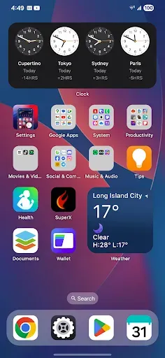 Скриншот 1 — MiniPhone Launcher