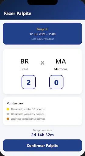 Скриншот 3 — Bolão Copa 2026