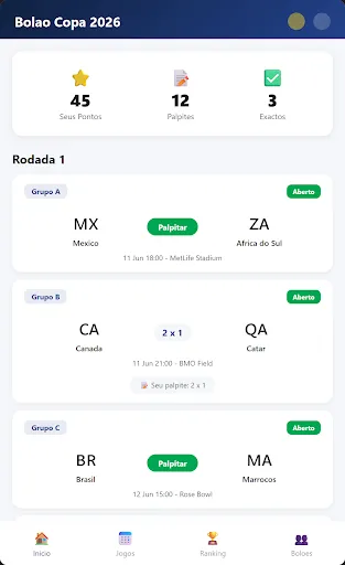 Скриншот 6 — Bolão Copa 2026