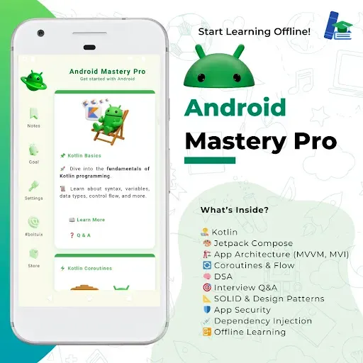 Скриншот 1 — Android Mastery Pro — Обучение