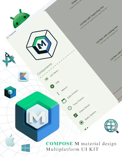 Скриншот 1 — Compose M Multiplatform UI KIT