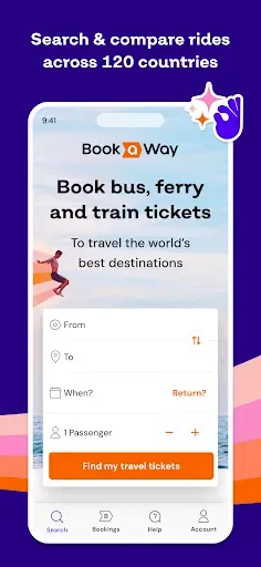 Скриншот 1 — Bookaway: Bus Train & Ferry