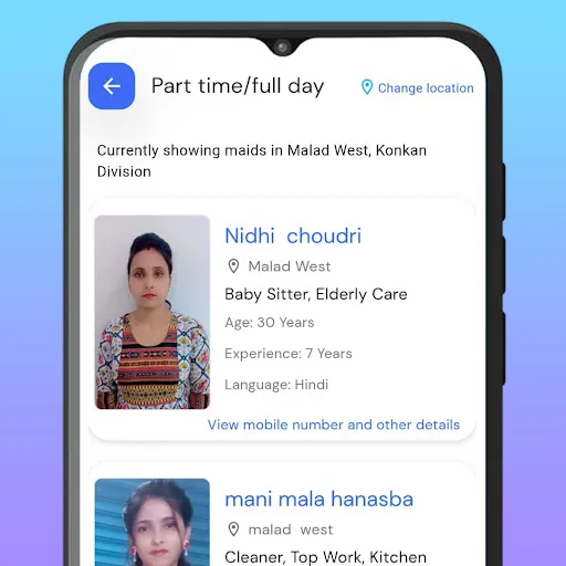 Скриншот 7 — Bookmybai - Maids, Cook, Nanny