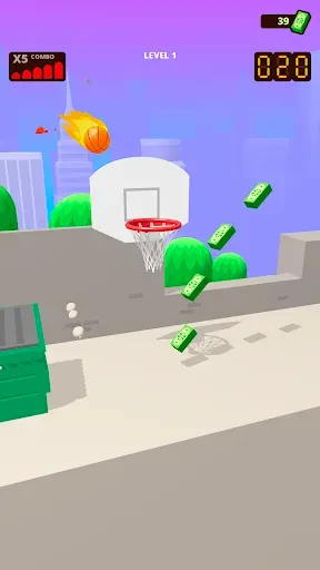 Скриншот 1 — Bounce Dunk - игра баскетбол
