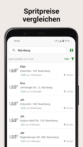 Скриншот 1 — Spritpreise - günstig Tanken