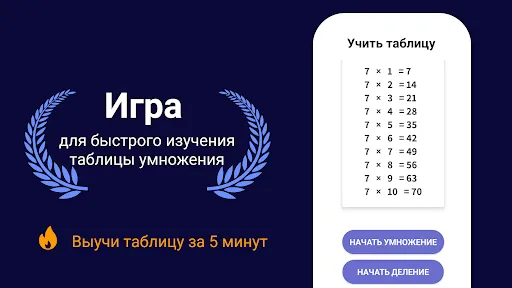 Скриншот 8 — Таблица умножения - Тренажер