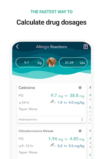 Скриншот 2 — Vet Easy - Drugs & Calculators
