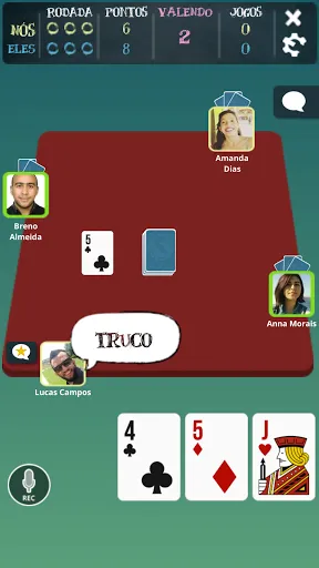 Скриншот 4 — Truco Brasil - Truco online