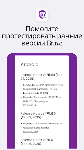 Скриншот 2 — Brave Nightly