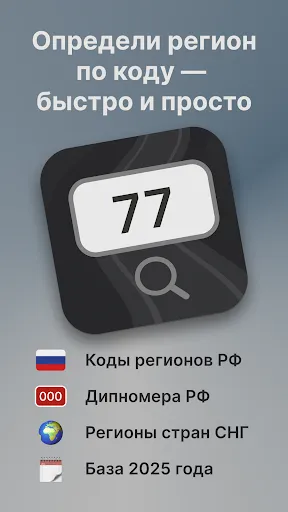 Скриншот 1 — RegAuto - Коды регионов