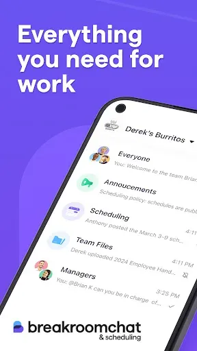 Скриншот 1 — Breakroom Chat & Scheduling