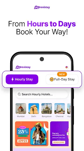 Скриншот 2 — Brevistay: Book Hourly Hotel