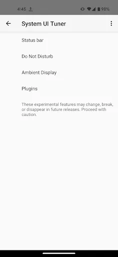 Скриншот 2 — System UI Tuner