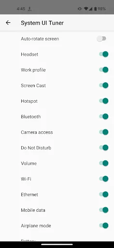 Скриншот 3 — System UI Tuner