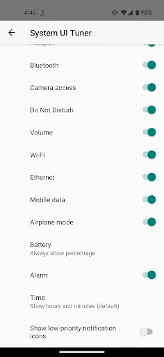 Скриншот 4 — System UI Tuner