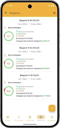 Скриншот 2 — Расходы и доходы — My Budget