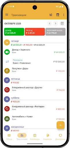 Скриншот 5 — Расходы и доходы — My Budget