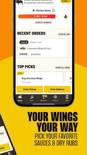 Скриншот 2 — Buffalo Wild Wings Ordering