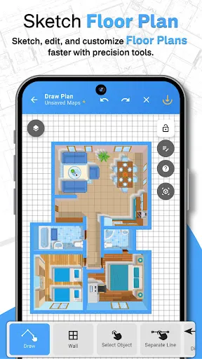 Скриншот 1 — Floor Plan Designer: Home Map