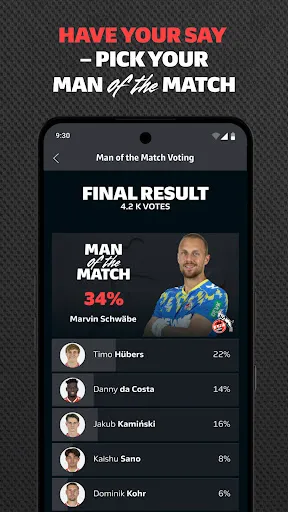Скриншот 4 — Bundesliga: Live Soccer Scores