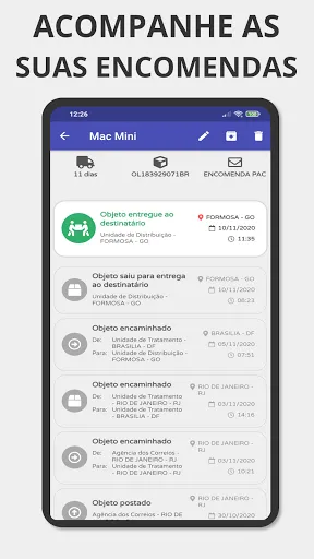 Скриншот 1 — Rastrear Encomendas Correio