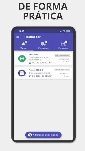 Скриншот 2 — Rastrear Encomendas Correio